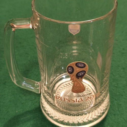 Russia 2018 FIFA World Cup glass beer mug, official licensed product