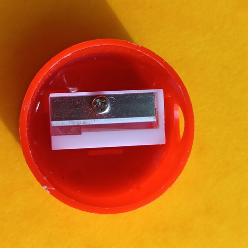 Paw Patrol sharpener used, red with comic heroes