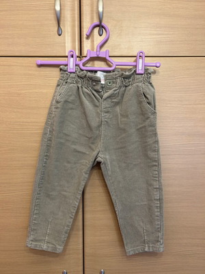 Κοτλέ παντελόνι χακί Zara kids μεταχειρισμένο 18-24 μηνών 92cm άριστη κατάσταση