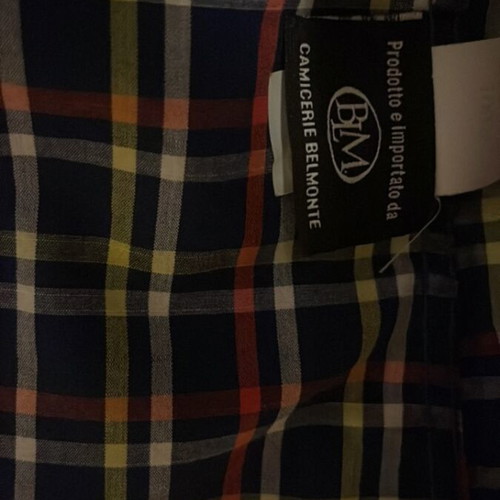Belmonte Italian shirt medium slim fit like new, multicolor cotton