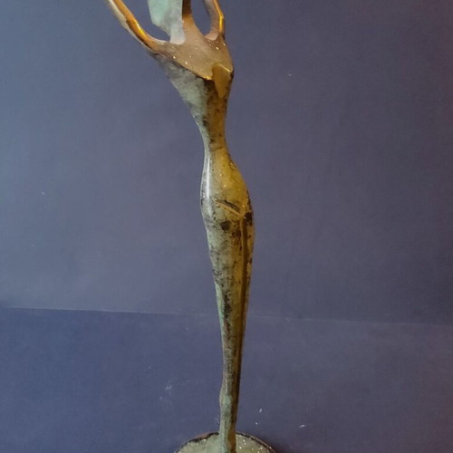 Bronze Ballerina Statue vintage Mid-Century Modern decoration