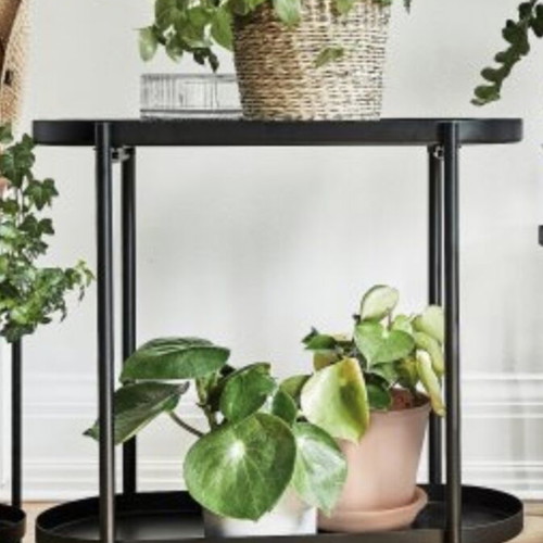 IKEA Olivblad plant stand like new, black, indoor/outdoor