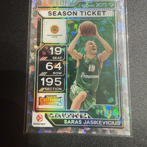 2025-26 Panini Euroleague Contenders Saras Jasikevicius card like new
