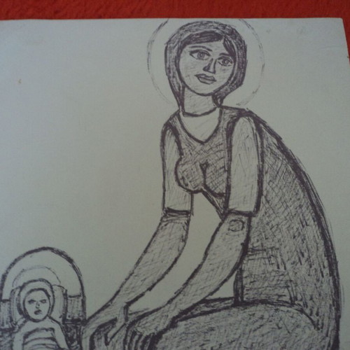 Sikeliotis drawing from Pirelli Hellas calendar used 21x30cm
