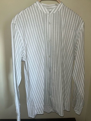 Vittorio Artist striped shirt new, size S slim fit, white
