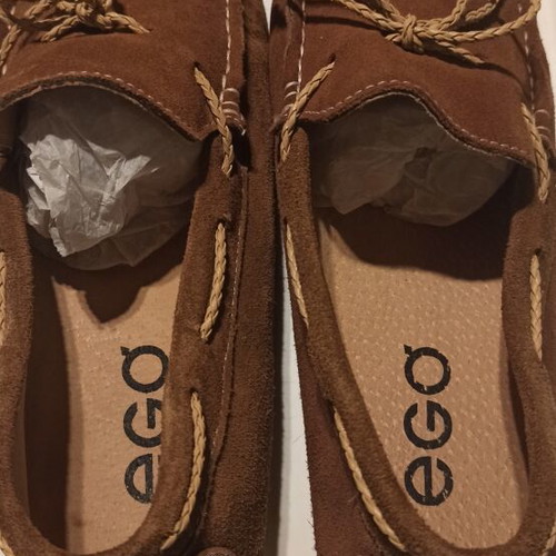 Ego Shoes leather men's moccasins size 42 used, beige