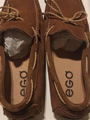 Ego Shoes leather men's moccasins size 42 used, beige