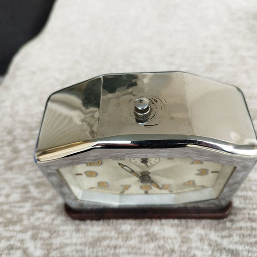 Art Deco JAZ Horlogére Paris 1936 Table Alarm Clock like new