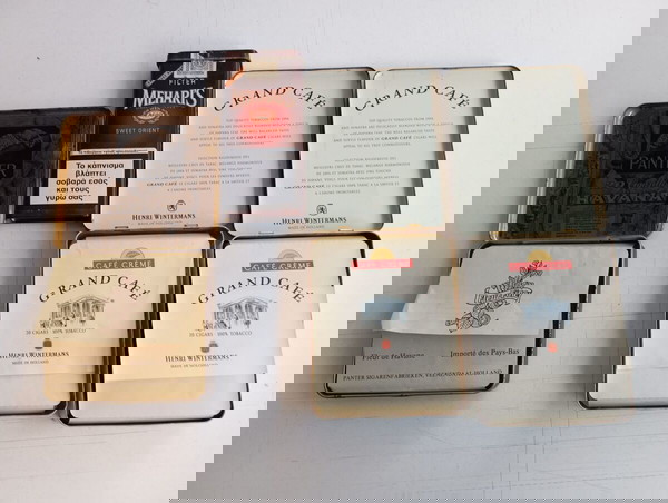 4 ΣΥΛΛΕΚΤΙΚΑ ΜΕΤΑΛΛΙΚΑ ΚΟΥΤΙΑ CIGARILLOS , MEHARI'S, GRAND CAFE /CAFE CREME, PANTER