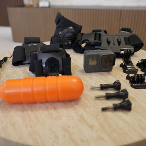 GoPro HERO5 Black action camera with accessories