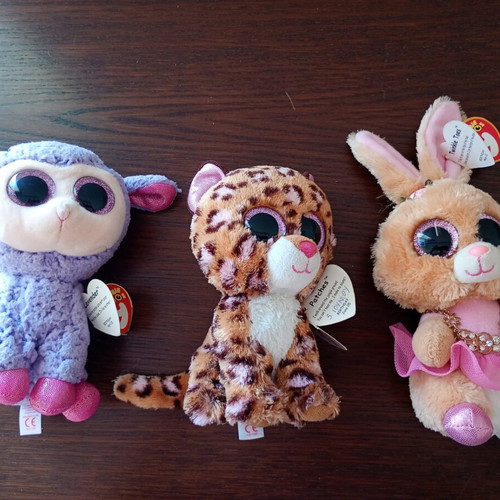 Ty Beanie Boos collection, 25 pieces with tags, plus 3 small hangers and fur ball