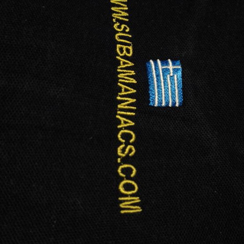 Subaru Subamaniacs Team Polo Shirt used, size Large, black