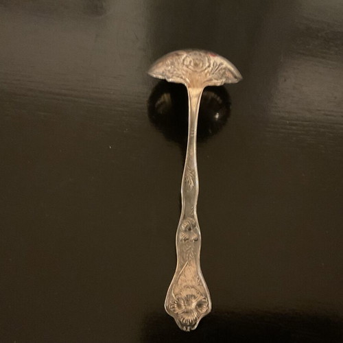 Antique silver-plated small soup spoon like new