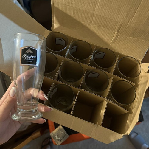 Kaiser beer glasses like new, pack of 10