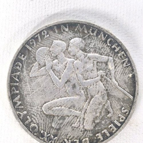 10 Marks silver 1972 j Olympic Germany used