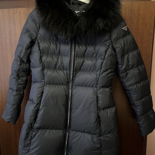 Prada women's jacket like new, size 42, dark blue, warm down filling