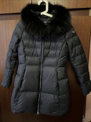 Prada women's jacket like new, size 42, dark blue, warm down filling