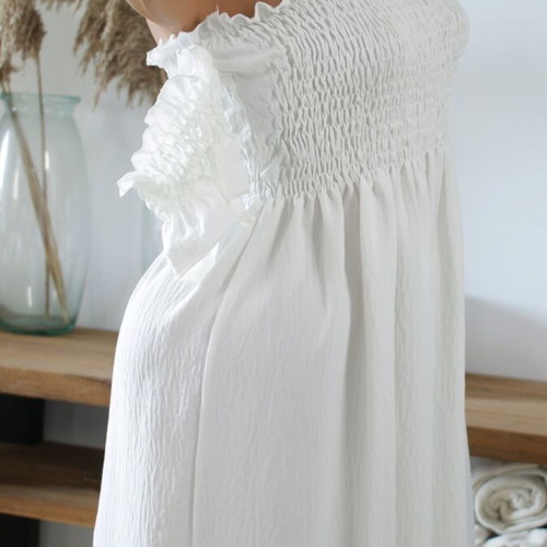Off Shoulder Dress White New, Size S