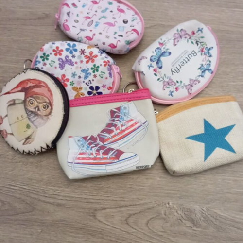Coin purse set of 6 new, assorted designs
