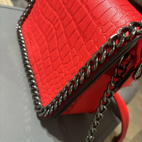 Crossbody bag new red genuine leather