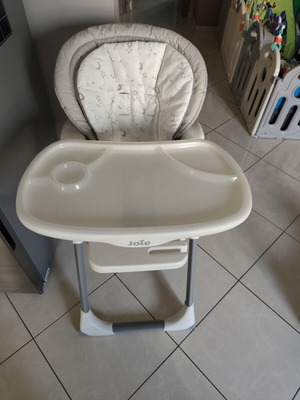 Joie baby high chair, white and grey