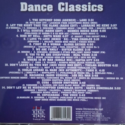 Dance Classics CD used in excellent condition