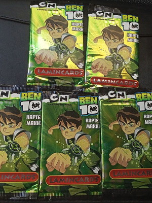 Ben 10 αυθεντικά φακελάκια, πακέτο 5 με 5 κάρτες το καθένα