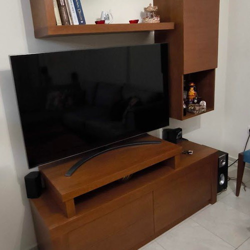 Modern oak wood living room unit used, 120cm length