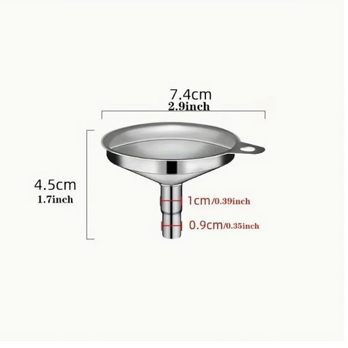 Mini stainless steel funnel new with glossy finish