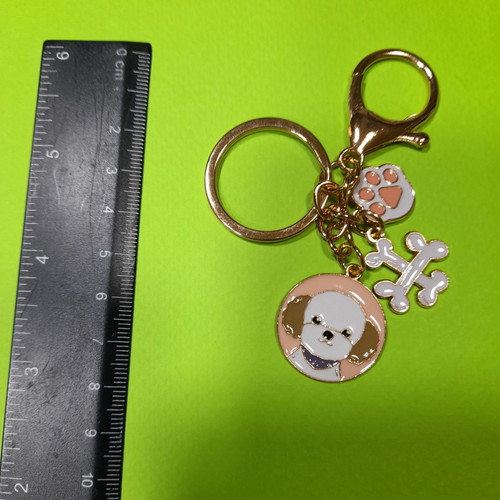Dog paw bone keychain new