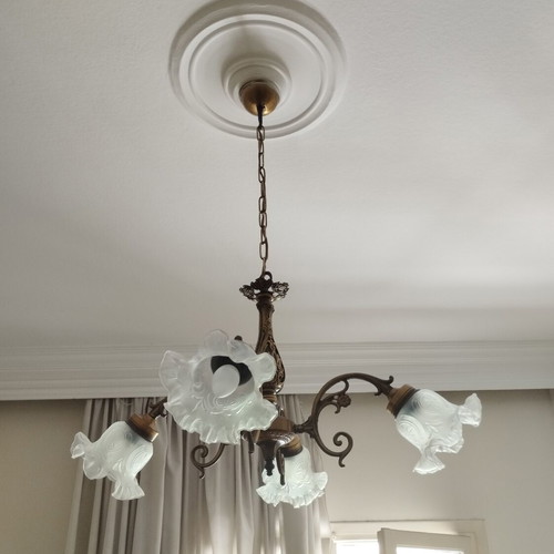 Vintage Brass Chandelier 4-light | Genuine Brass | Custom Order