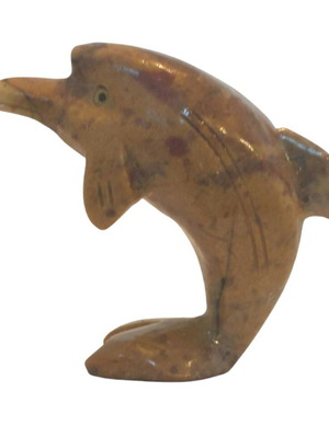 Marble dolphin figurine new, 8 cm, Cuzco Peru