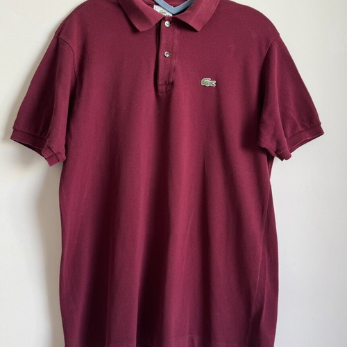 Lacoste Polo Shirt burgundy size L like new, 100% cotton
