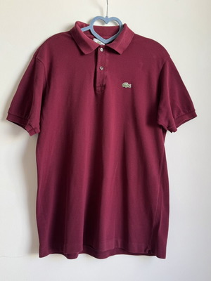 Lacoste Polo Shirt burgundy size L like new, 100% cotton