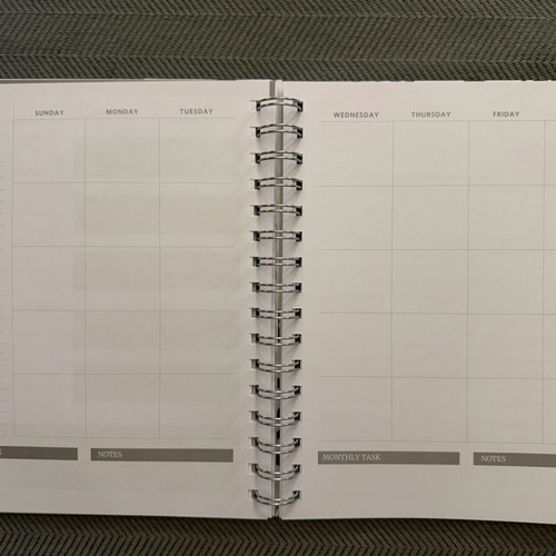 Planner diary new with spiral, stickers and magnetic bookmark