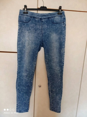Women's denim pants size M like new, blue
