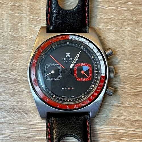 Tissot PR 516 Chronograph Lemania 1783 vintage watch used