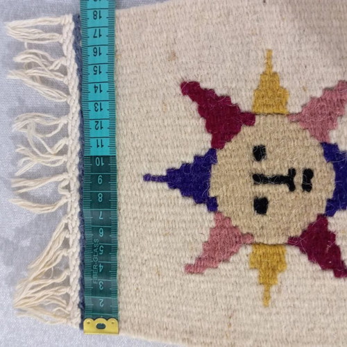 Handmade woven wall hanging new, loom woven, size 36×18