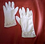  Vintage νυφικά λευκά γάντια.