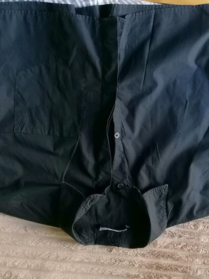 Cropped Zara short-sleeve shirt like new, black, size L