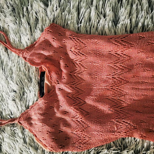 Knitted dress pink like new with lining and elasticity