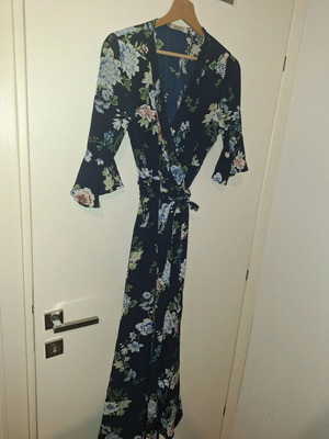 Μαξι κρουαζέ φλοράλ φόρεμα σαν καινούργιο, πολύχρωμο, μέγεθος S