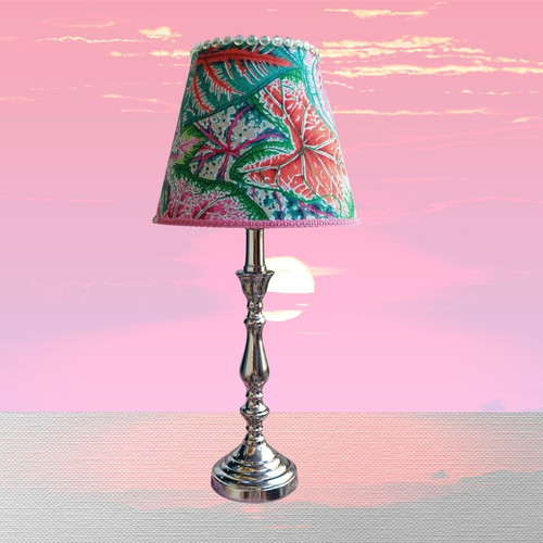 Lamp green leaves new, dimensions 45x20x15 E27