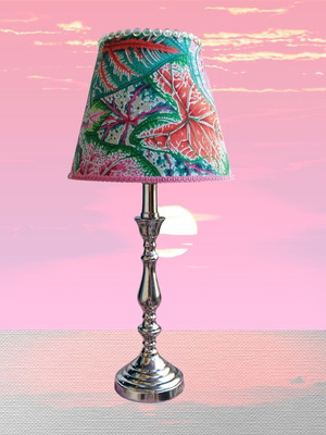 Lamp green leaves new, dimensions 45x20x15 E27