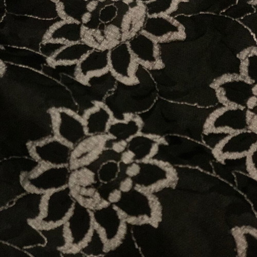 Charlotte Halton evening skirt like new, black tulle with grey flowers