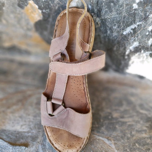 AIRANESIS Anatomical Leather Sandal used, beige