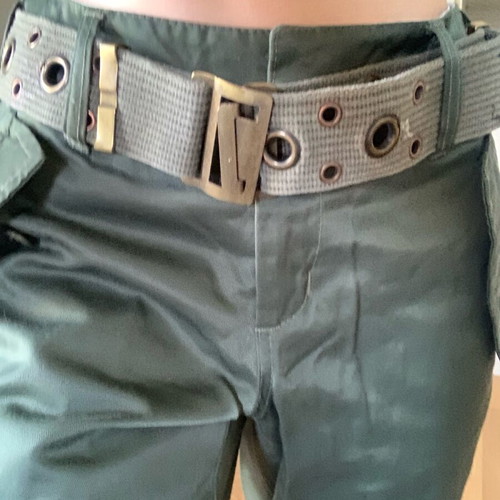 Khaki pants with belt Freesoul like new, green
