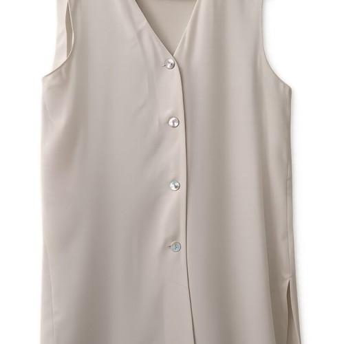 Mia sleeveless blouse like new, size 48, white