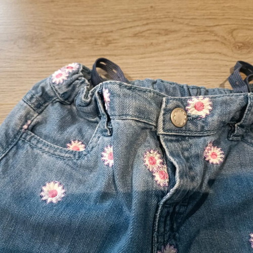Prenatal jean pants like new, size 116 cm, blue with pink
