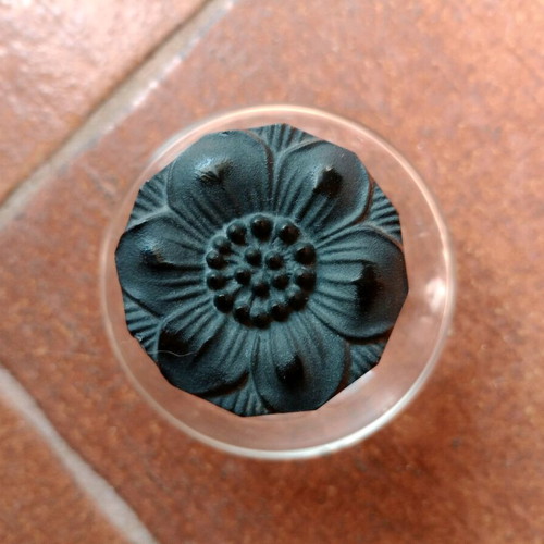 Rare Antique Narcisse Noir Caron 1911 jar used with crystal lid